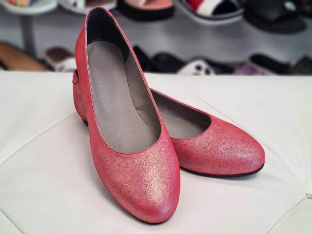 Balerini dama piele rosii Ane biashoes.ro imagine reduceri